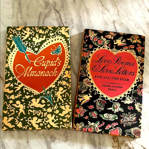 Vtg Peter Pauper Press Hardcovers Love Poems & Letters and Cupid’s Almanack - Picture 1 of 14